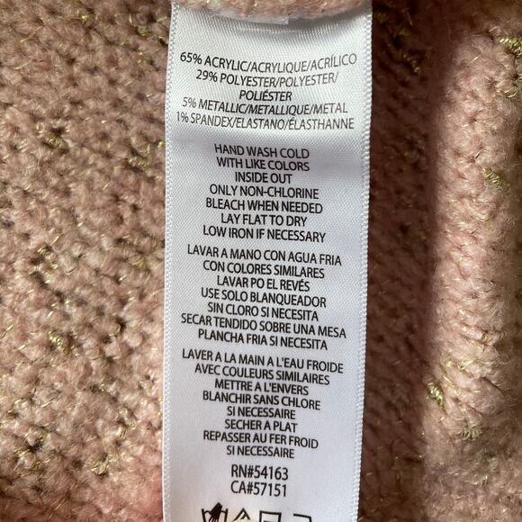 Pink and Metallic Gold Calvin Klein Sweater XL - Picture 4 of 6